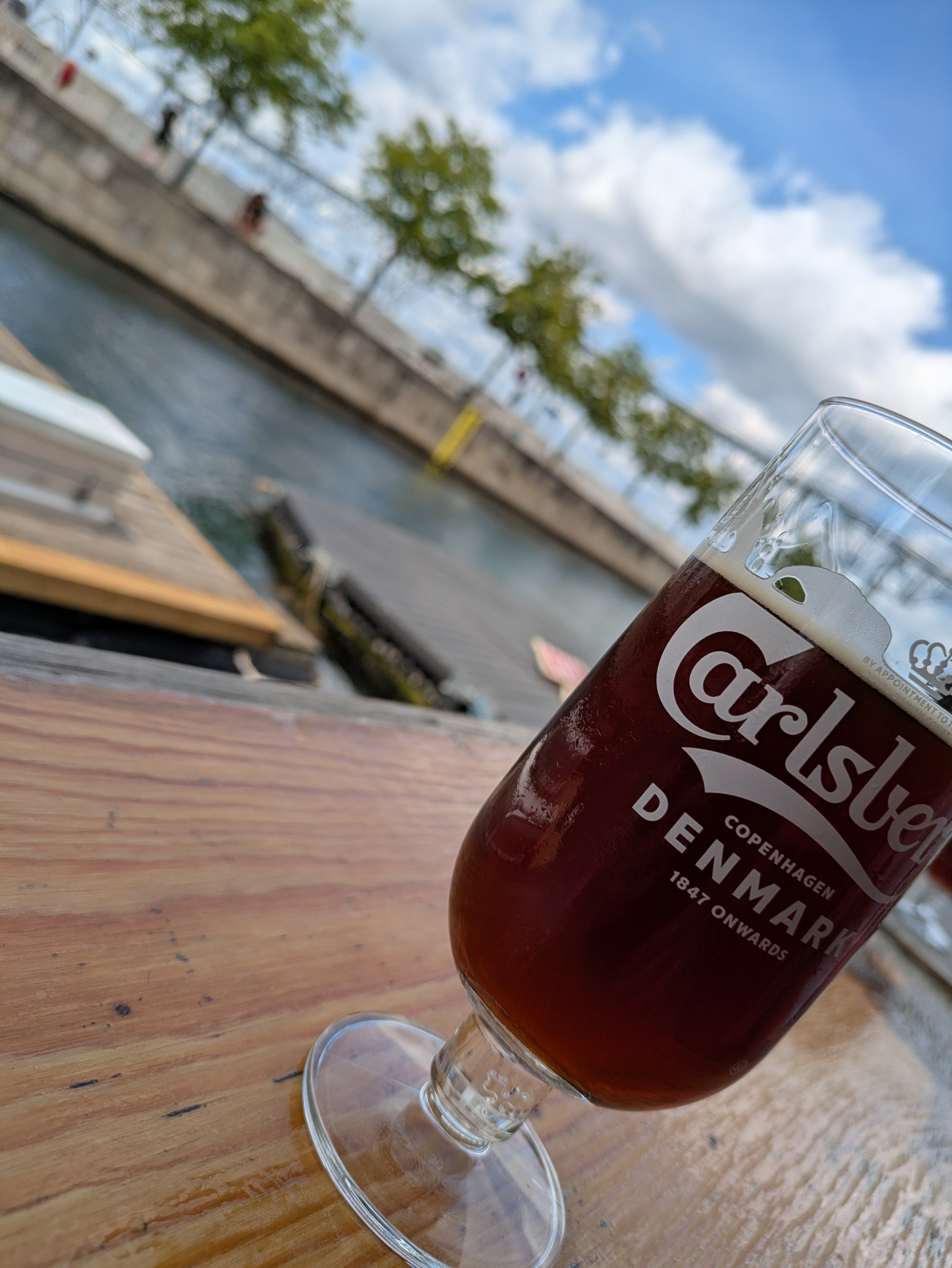 A Carlsberg by the canal